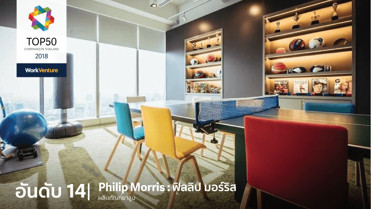 Top 50 Companies of 2018! WorkVenture เผย 50 บริษัทที่คนรุ่นใหม่สนใจที่สุดประจำปี 2018 - อันดับ 14 | Philip Morris : ฟิลลิป มอร์ริส