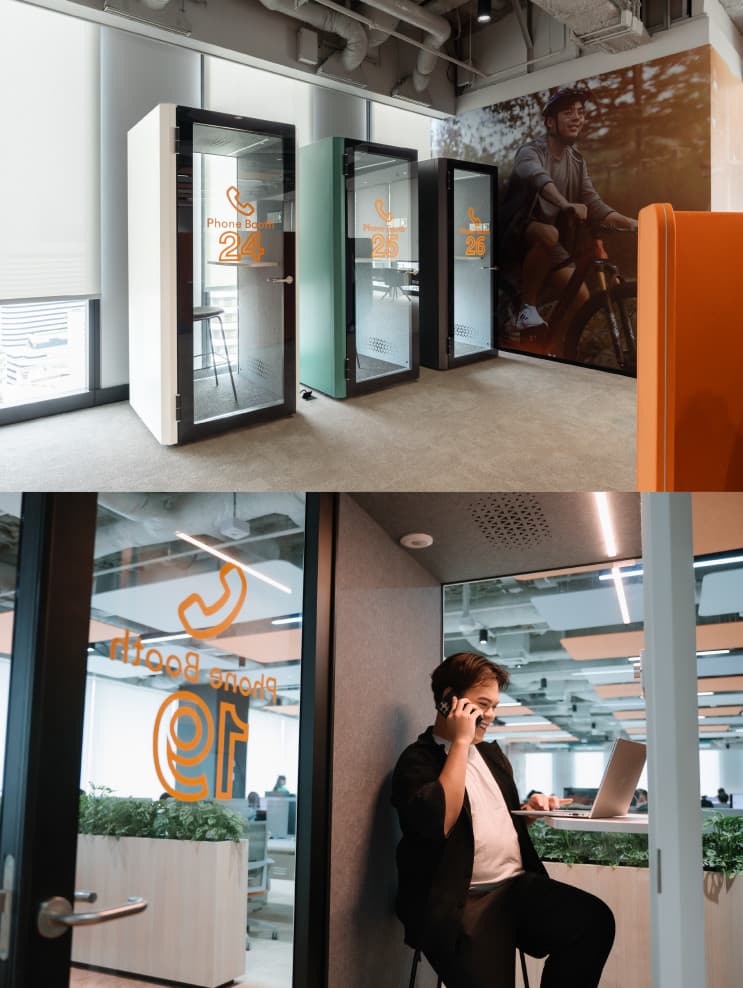 ค้นพบโลกแห่งความเข้าใจที่ FWD ประกันชีวิต : Empathetic Office ที่ใส่ใจทุกหัวใจคนทำงาน - Focus Pod พื้นที่ทำงานเพื่อสมาธิและไอเดียใหม่ ๆ