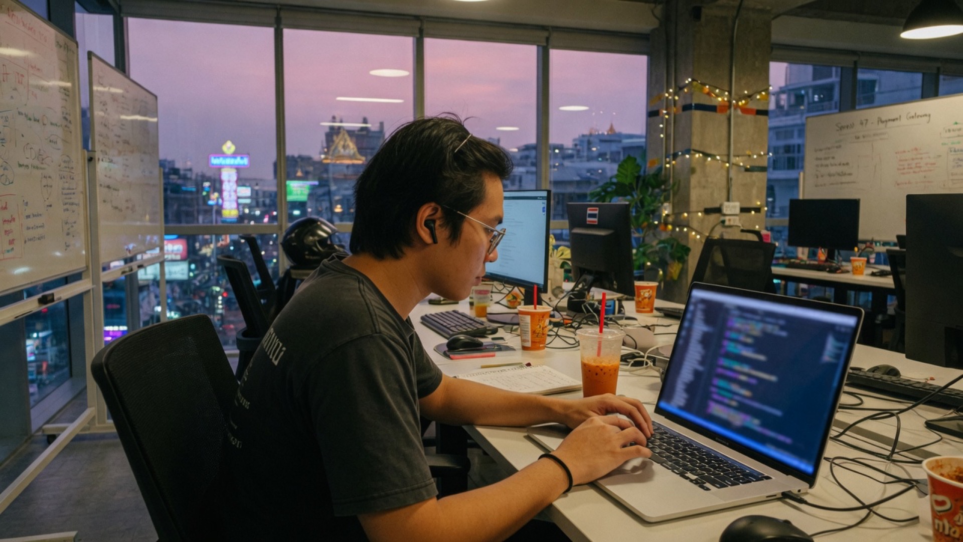 บรรยากาศงานโปรแกรมเมอร์ / Software Developerในประเทศไทย - ภาพสารคดีออฟฟิศแบบภาพยนตร์